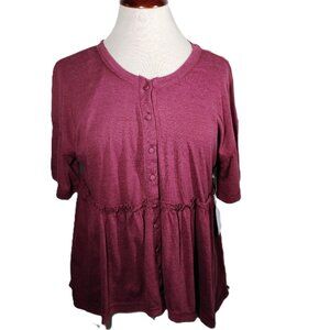 coco + jamieson Rayon/Linen Top – Size M – NWT